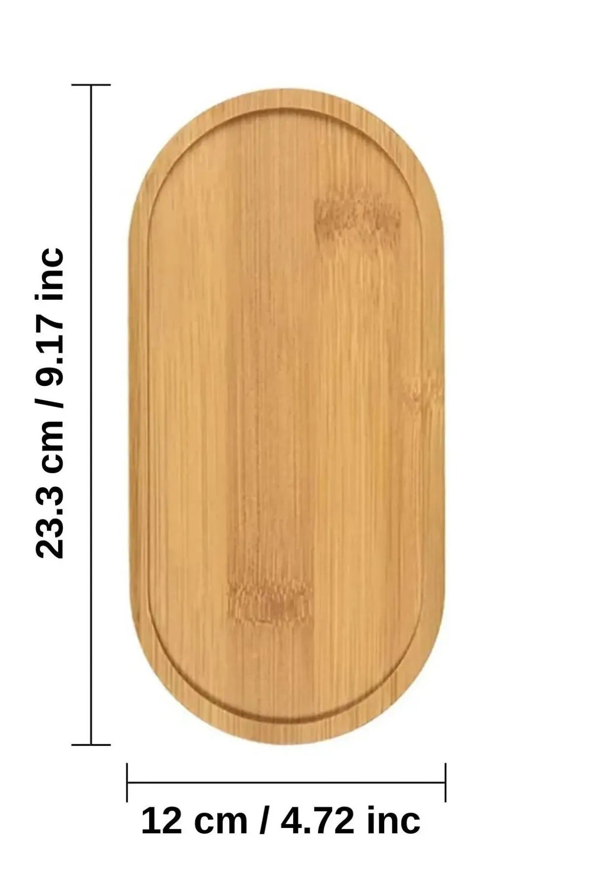 Bamboo Oval Serving And Serving Tray Oil Pot Coaster, Kitchen And Bathroom 1 Piece